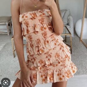 SABO Skirt Dion Floral Ruffle Tiered strapless Dress